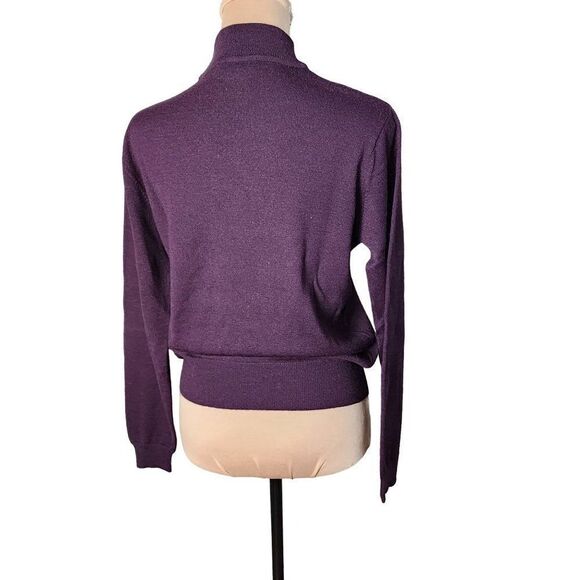 Kasper Knits Maroon Long Sleeve Lightweight Sweater in Large - Picture 3 of 6